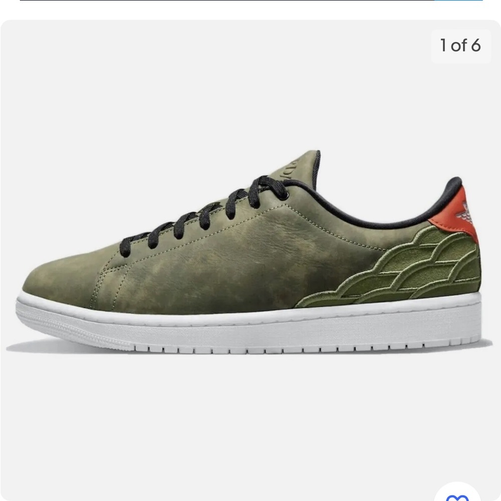 Mens Nike AIR JORDAN 1 CENTRE COURT Shoes "Oil Green" DJ2756-300